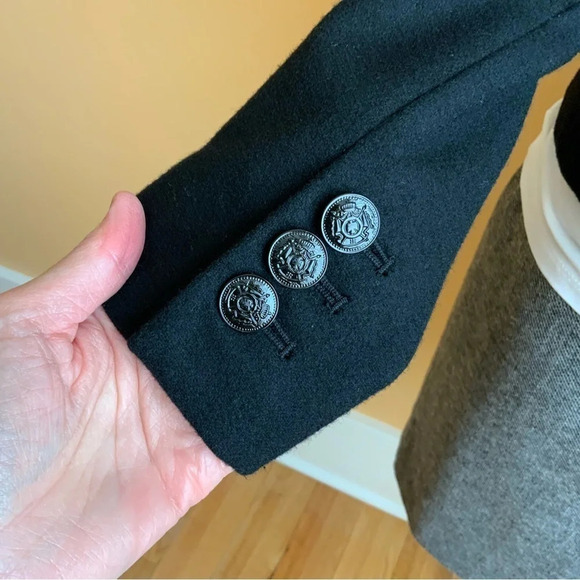 JOE FRESH Black Double Breasted Wool Blazer Size XS - Picture 10 of 16